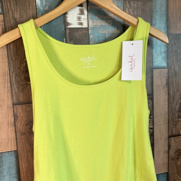 Isabel medium lime green stretch side dress - Picture 6 of 16